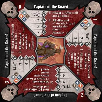 Gloomhaven Captain of the Guard boss stats card