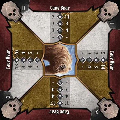 Gloomhaven Cave Bear stats card