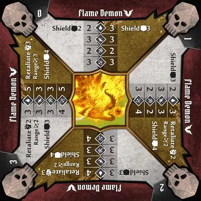 Gloomhaven Flame Demon stats card