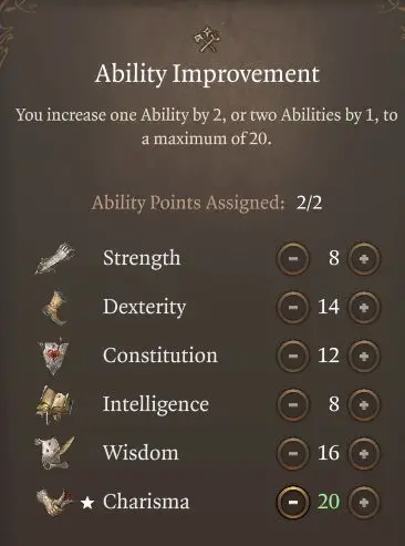 BG3 Sorcerer ability improvement 2