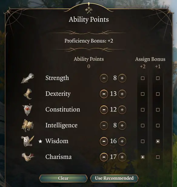 Tempest Cleric Sorcerer multiclass starting ability point distribution