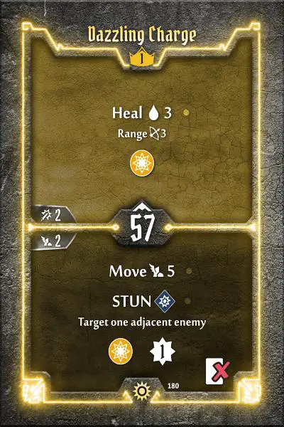 Gloomhaven Sunkeeper level 1 dazzling charge