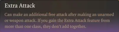BG3 Extra Attack Class Feature