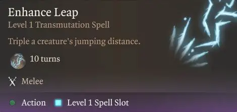 warlock sorcerer enhanced leap spell