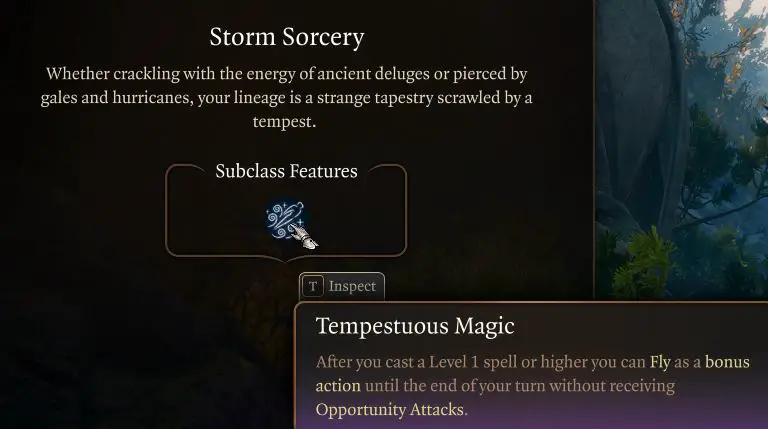 Storm Sorcery Tempestuous Magic ability to fly